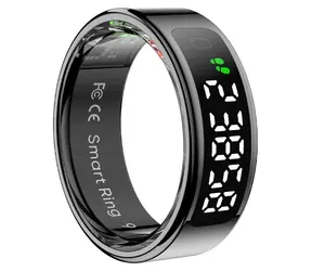 Colmi R12 vel. 8 18,3mm čierna / Chytrý prsteň / LED displej / Bluetooth 5.0 / 1ATM / výdrž 3-5 dní