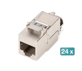 Digitus DN-93816-24 / Keystone modul / CAT 8.1 / tienený / LSA / PoE / 24 ks