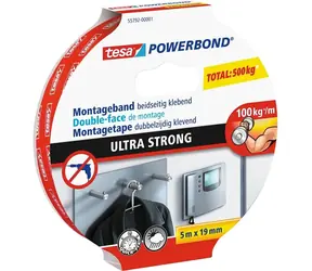 Tesa Powerbond Ultra Strong biela / Montážna páska / obojstranná / 19 mm x 5 m / UV odolná