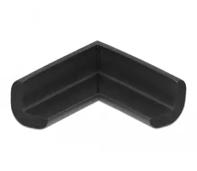 DeLock Rohový chránič hrán čierny 56x56x22 mm / Ochranný roh / Samolepiace / PVC