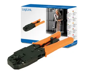 LogiLink WZ0003 oranžová / Krimpovacie kliešte / RJ45 / RJ12 / RJ11
