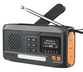 Extralink BT-4000 / Núdzové rádio / FM/DAB / Bluetooth 5.0 / Powerbanka 4500 mAh / Solárny panel / Dynamo kľučka