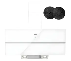 IsEasy TV1390D4-CC-I2 biela / Odsávač pár / 90 cm / 594 m3/h / A++ / dotykové ovládanie / 61 dB