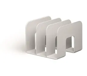 Durable ECO Stojan na katalógy šedá / Stojan na katalógy / Recyklovaný plast / 3 priehradky / 215x165x210 mm