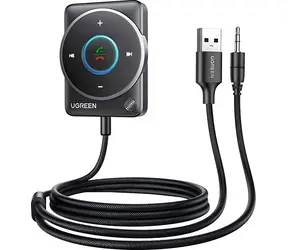 Ugreen CM723 čierna / Bluetooth audio adaptér / USB / Jack 3.5mm / mikrofón
