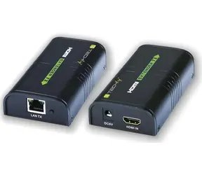 Techly HDMI extender po IP sieti čierna / HDMI extender / Ethernet / dosah 120 m / Full HD 1080p