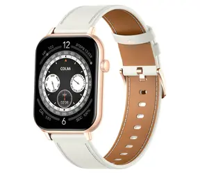 COLMi C28 zlatá, biely kožený remienok / Chytré hodinky / AMOLED 1,93 palce / Bluetooth volanie / IP6X
