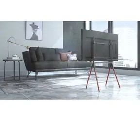 Techly 107241 vlašský orech / Podlahový TV stojan / 49-70" / nosnosť 40 kg / VESA do 600x400