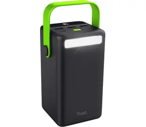 Trust Redoh XXL čierno-zelená / Powerbanka / 50000 mAh / Displej / USB-C / 3x USB-A