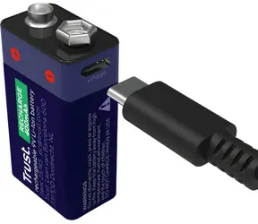 Trust nabíjacia batéria 9V USB-C / Nabíjacia batéria / 400 mAh / 4 h nabíjania