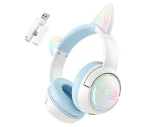 ONIKUMA GT838 modrá / Herné slúchadlá / Bluetooth 5.3 / RGB / výdrž 10 h / USB-C