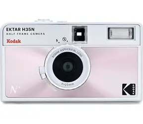 Kodak EKTAR H35N ružová / Fotoaparát na film / polovičná snímka / 35mm film / blesk