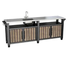 Keter Grilovací stolík UNITY Chef 415 l ashwood / Grilovací stolík / Objem 415 l