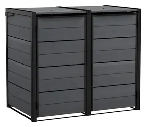 Keter Hide Away šedá / Záhradný box na popolnice / 2× 240 l