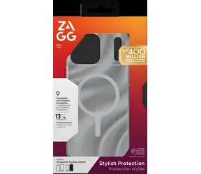 ZAGG Milan Snap Glitter Swirl strieborná / Zadný kryt / Apple iPhone 17 Pre Max / MagSafe / Grafen