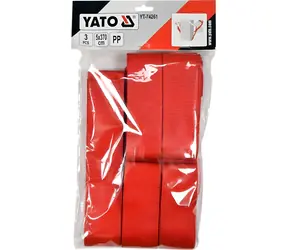 YATO Pásy na sťahovanie nábytku 5 x 370 cm / Pásy na sťahovanie / Polypropylén / 50 mm / 3,7 m / 3 ks