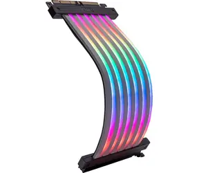 Azza Riser PCIe 20R-L_90 ARGB / Riser kábel / 90 ° / 20 cm / ARGB