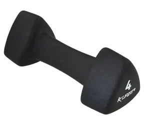 Lifefit TRIANGLE 4 kg čierna / Neoprénová činka / oceľové jadro / protišmykový povrch
