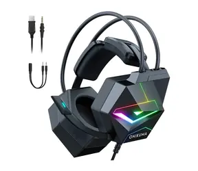 ONIKUMA X20 čierna / Herné slúchadlá / USB / jack 3.5 mm / RGB / mikrofón