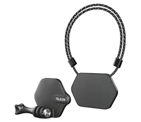 Telesin TE-MMK-002 Magnetický krčný držiak pre akčné kamery / Sada držiakov / 180 ° otočenie / Rýchloupínanie