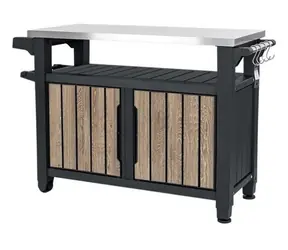 Keter UNITY XL Ashwood / Grilovací stolík / 207 l / vonkajší úložný box