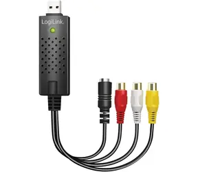 LogiLink VG0030A čierna / AV grabber / USB 2.0 / 3x RCA + Mini-DIN 5 / Windows 11