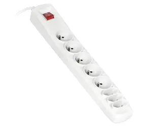 Activejet APN-8G/5M-GR sivá / Predlžovací kábel / 8x zásuvka / 5 m / 230V / vypínač