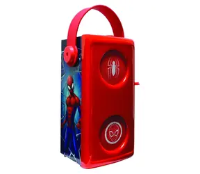 LEXIBOOK Bluetooth reproduktor Spiderman s mikrofónom / Svetelné efekty / 3,5 mm jack / NiMH batéria 1200 mAh