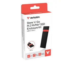 Verbatim Secure Enclosure Kit Keypad Access / Externý kryt pre M.2 NVMe SSD / USB-C / USB 3.2 Gen 2 / 10 Gb/s