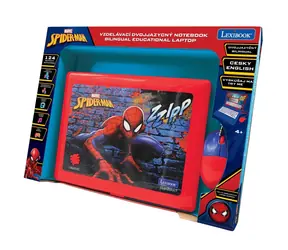 LEXIBOOK Vzdelávací notebook Spiderman / CZ/EN / 124 aktivít / od 4 rokov