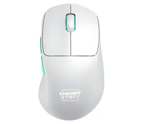 Cherry Xtrfy M64 Wireless biela/tyrkysová / Bezdrôtová herná myš / optická / 26000 DPI / 2.4 GHz / 53 g