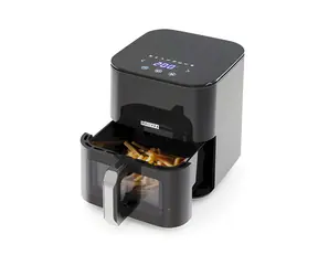 Melissa Digitálna teplovzdušná fritéza XL čierna / Teplovzdušná fritéza / 5 l / 8 programov / 60 minútový časovač
