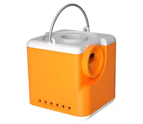 Flextail Nano Pump 5C1 oranžová / Prenosná vzduchová pumpa / tlak 4,5 kPa / prietok 200 l/min / LED svietidlo