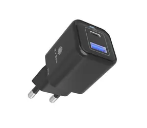 Icy Box IB-PS1020-PD čierna / Nabíjačka / 1x USB-C / 1x USB-A / PD 3.0 20W + QC 3.0 18W