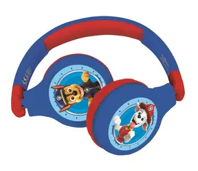 LEXIBOOK Slúchadlá Tlapková patrola modro-červená / Bluetooth / Skladacia / Mikrofón / Limit hlasitosti