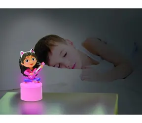 Lexibook vrecková lampička 3D Gábinin kúzelný domček / Nočné svetlo / LED / ružové svetlo / 3x LR44