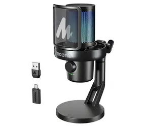 Maono DM40 Pre čierna / Herný mikrofón / Bezdrôtový / Kondenzátorový / RGB / AI Voice Changer