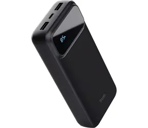 Trust Avala 20000 čierna / Powerbanka / USB-C PD / 20W / 2x USB-A / LED displej