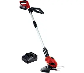 Einhell GE-CT 18 Li červená/čierna / Akumulátorový vyžínač trávy / 18V / 2,5 Ah / šírka rezu 24 cm