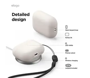 Elago AirPods Pro 3 Liquid Hybrid Strap Case Stone / Puzdro / S pútkom