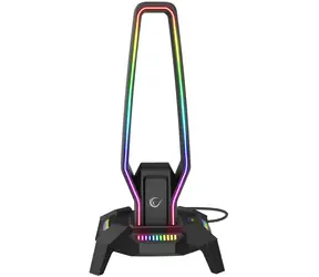 Rampage RM-H27 IGRIS čierna / Stojan na slúchadlá / RGB / USB-C
