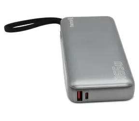 TERRA Powerbank 20000mAh strieborná / Powerbanka / 165W / 2x USB-C / rýchlonabíjanie