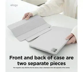 Elago Magnetic Folio Case svetlo šedá / Puzdro / Apple iPad Pro 11" (M4/M5) / Magnetické