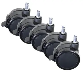 Arozzi Wheel Pack PU Lockable XL / Náhradné kolieska pre herné stoličky / zamykateľné / PU