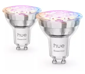 Philips Hue Essential WCA GU10 2 ks / Inteligentná LED žiarovka / 4,7 W / 345 lm / 2200-6500 K / 16 mil. farieb / Bluetooth