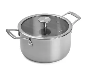 Remoska Proxima 20110 strieborná / Hrniec s pokrievkou / 20 cm / 3 l / Trimetal / Indukcia