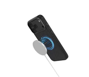 Comma Kevlar Magnetic Shockproof Case iPhone 17 Pro Max čierna / Kryt / Kevlar / magnetický / odolný proti nárazu