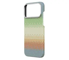 Comma Woven Kevlar kryt pre Apple iPhone 17 Pre Green Orange Light / Kryt / Tkaný kevlar / Magnetický / Antišokový