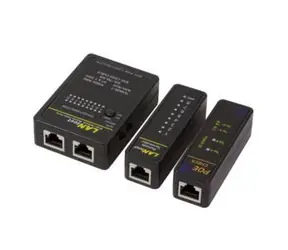 LogiLink WZ0015P čierna / Tester sieťových káblov / RJ45 / RJ11 / BNC / PoE-Finder