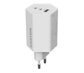 Canyon Hexagon 65 biela / Nabíjačka / 65W / 2x USB-C + 1x USB-A